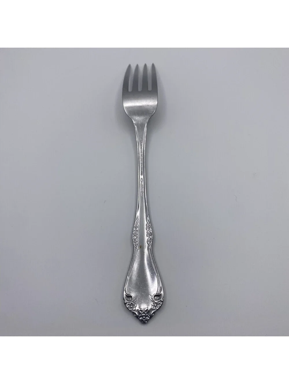 1 Dinner Fork Mansfield Amadeus Oneida Deluxe Floral WM A Rogers Stainless 7.25